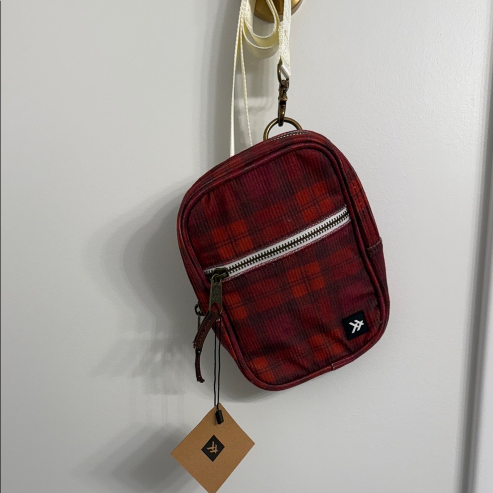 NWT Thread Plaid Red Small Crossbody Bag